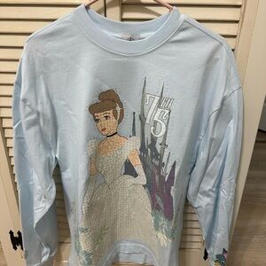 Women’s Disney Cinderella 75th Anniversary light blue top sz S- like new